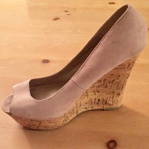 Charlotte Russe Wedges Pink Suede